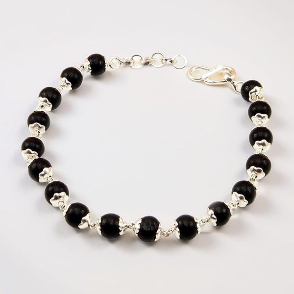 Silver Plated Karungali Protection Bracelet