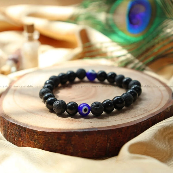 Evil Eye Black Obsidian Protection Bracelet