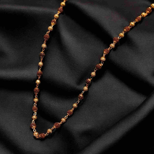 Gold Plated Rudraksha Divine Mala
