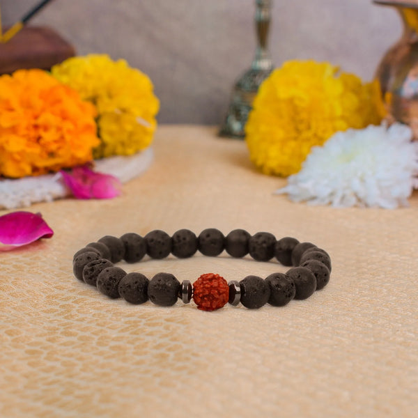 Rudraksha Lava Strength Bracelet