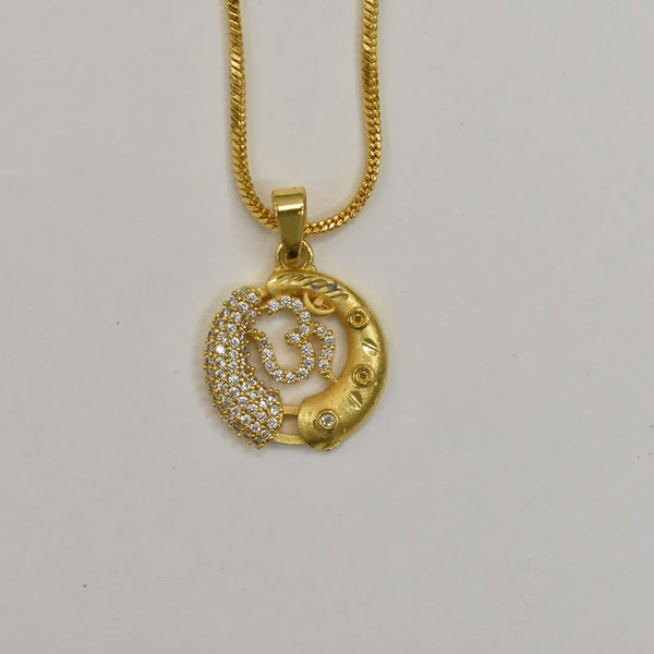 Gold Plated OM Sacred Vibration Pendant