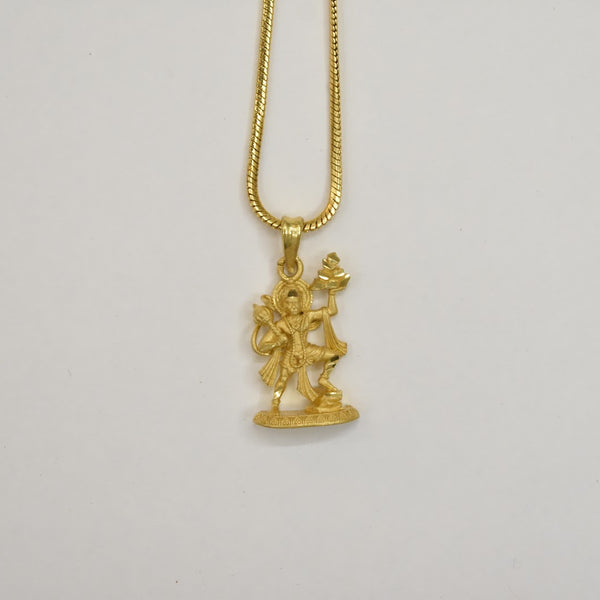 Gold Plated Hanuman Strength Pendant