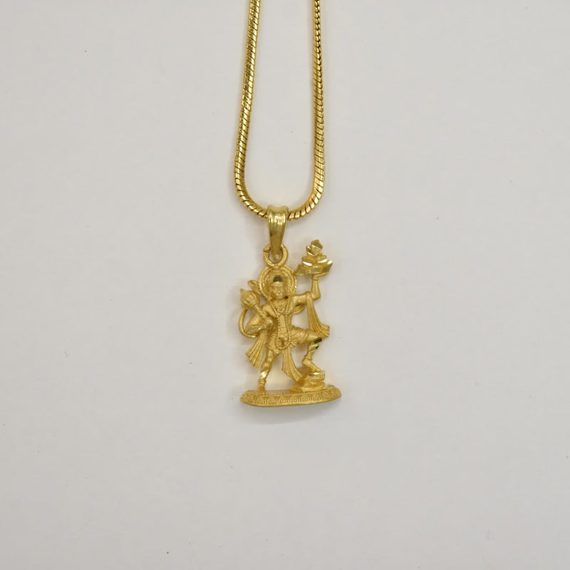 Gold Plated Hanuman Strength Pendant